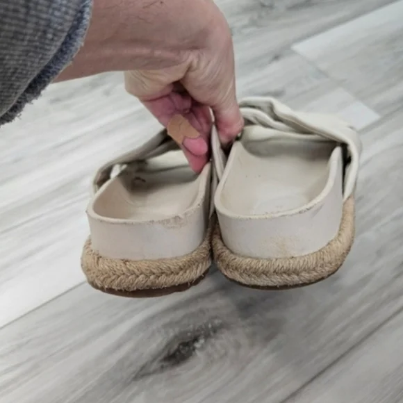 Zara Women’s Knot-Detail Espadrille Slide Sandals in Cream Sz 7.5 - Picture 7 of 9